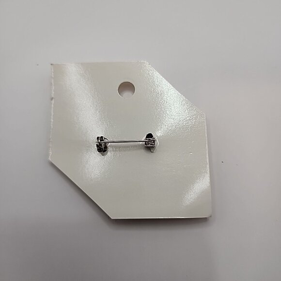 New Gray Cat Square Lapel Pin Hand Painted 1" - Picture 2 of 3